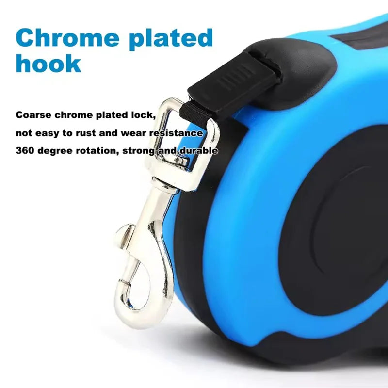 Retractable Dog Leash Outdoor Pet Leash Nylon Braided Rope for Small Medium Dogs Pet Supplies Hiking Walking Traction Rope