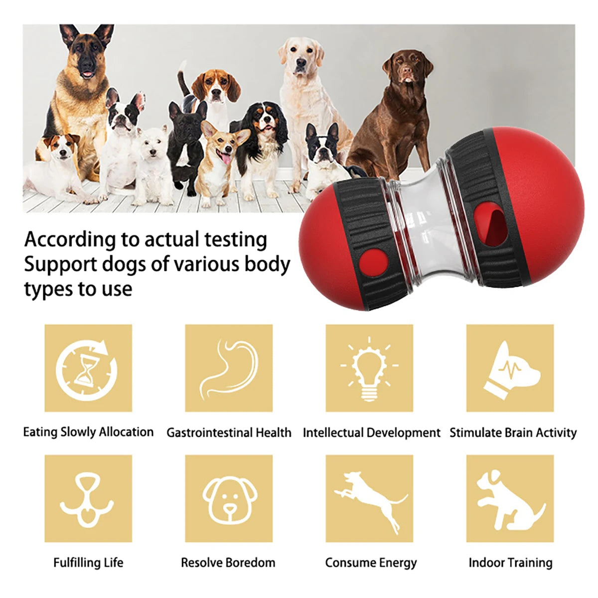 Slow-feeding Puzzle Dog Toy Leaky Food Ball Eating Slowly Allocation Gastrointestinal Health Intellectual Development Pet Toys