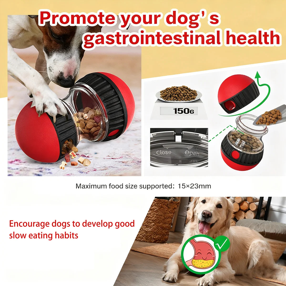 Slow-feeding Puzzle Dog Toy Leaky Food Ball Eating Slowly Allocation Gastrointestinal Health Intellectual Development Pet Toys